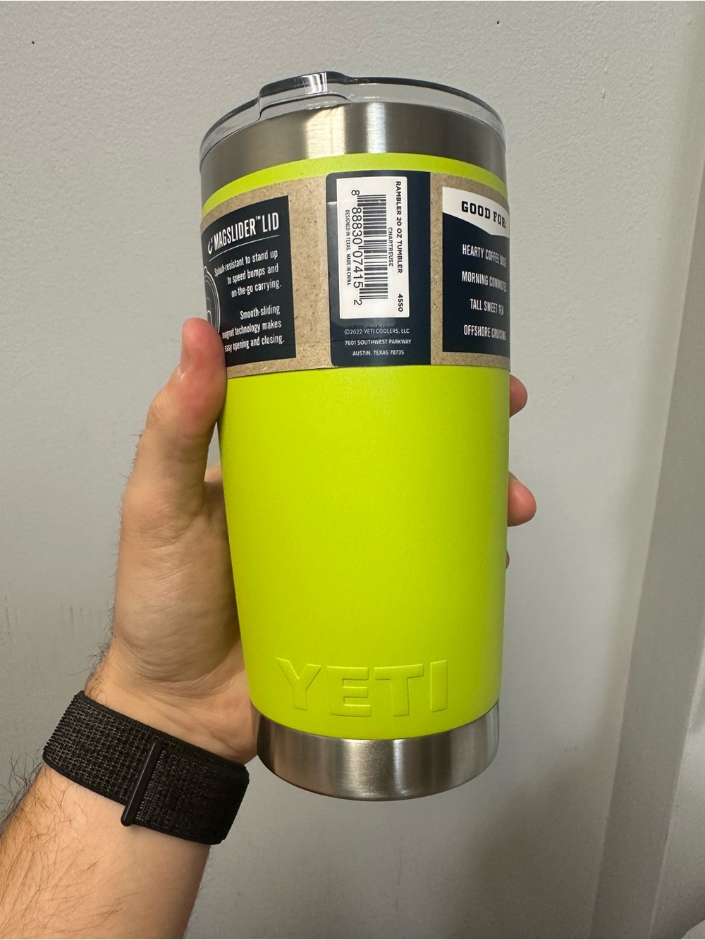 Yeti 20oz chartreuse tumbler - Picture 2 of 6